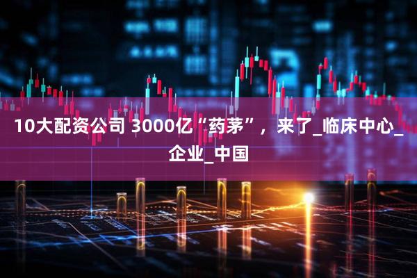 10大配资公司 3000亿“药茅”，来了_临床中心_企业_中国